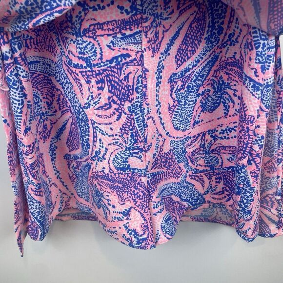 Lilly Pulitzer Donna Romper Size 2 Pink Blue Skort 001558 - Picture 6 of 8